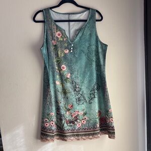 Elegant Floral Sleeveless Mini Dress